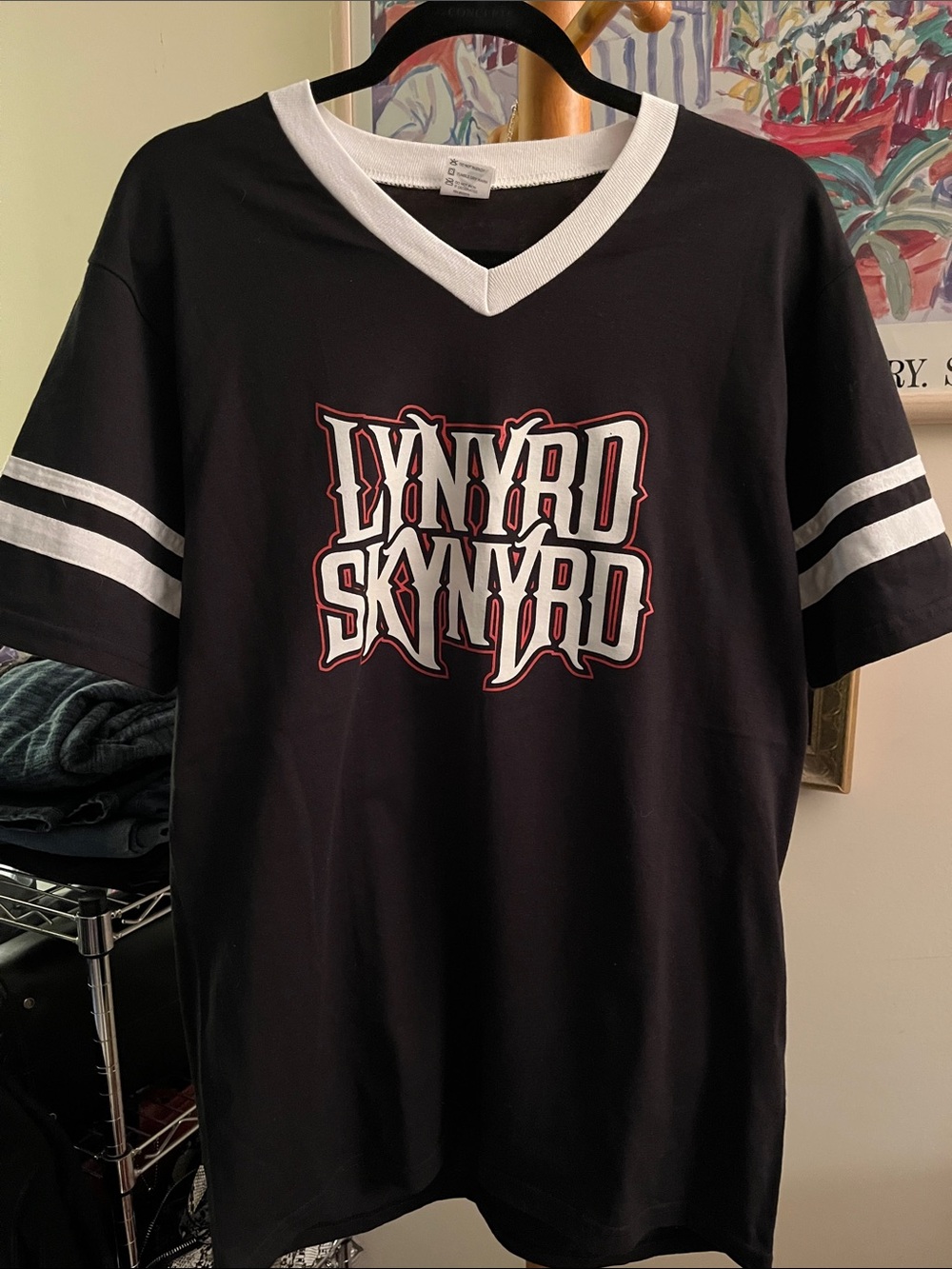Lynyrd Skynyrd Black V‑Neck Jersey Tee